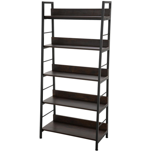 Ebern Designs Eleri 5 Tiered Bookshelf, Ladder Shelf Etagere Bookcase